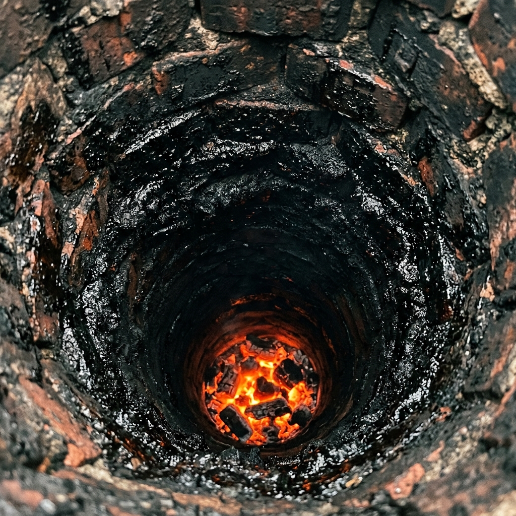 Creosota en el conducto de la chimenea
